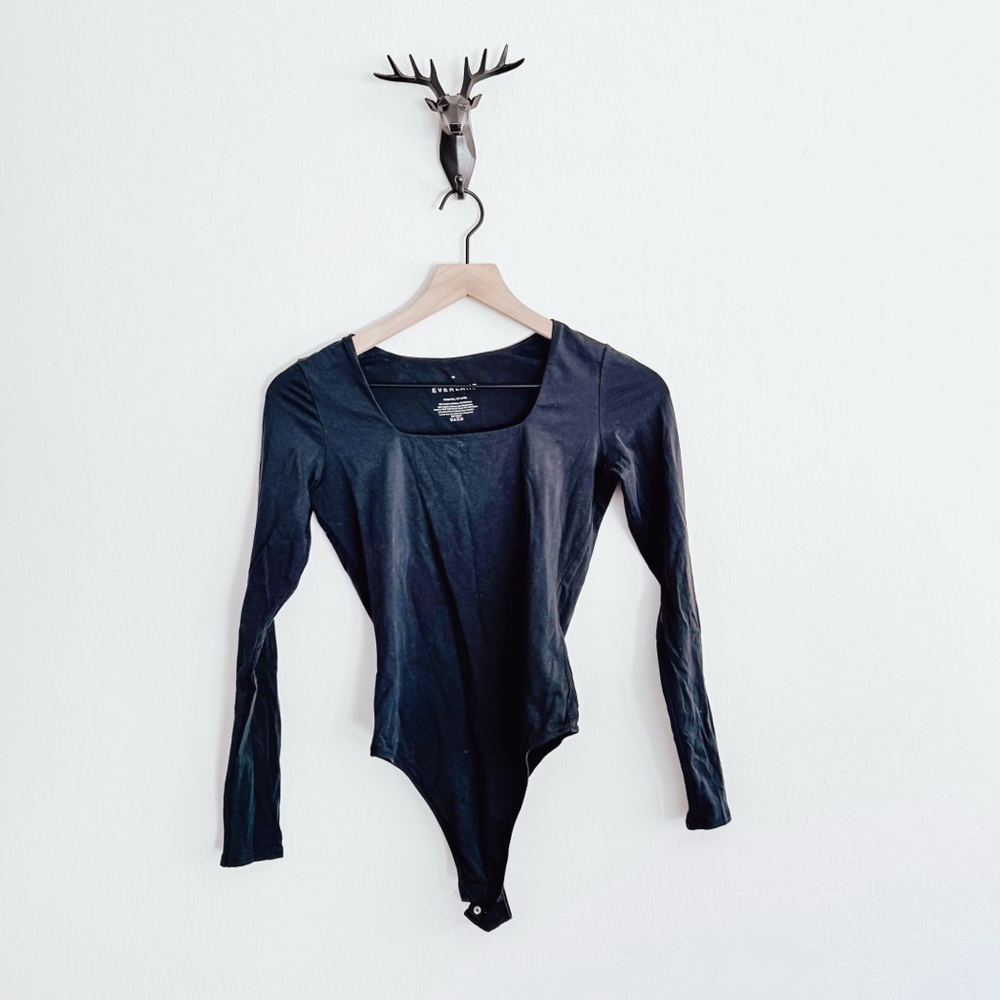 Everlane Women's Black Long Sleeve Bodysuit Size XS